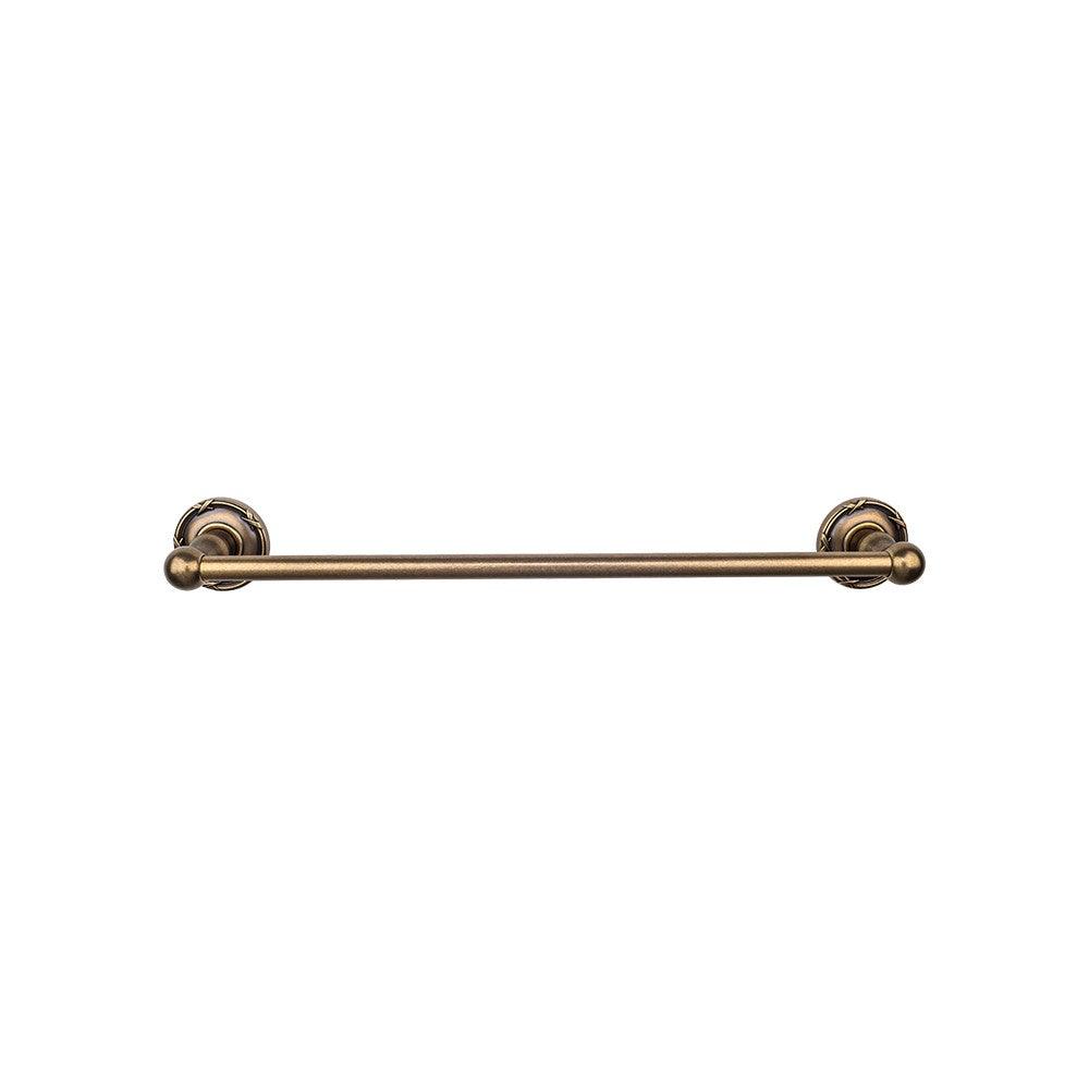 Edwardian Bath 30" Single Towel Rod - Ribbon Backplate - German Bronze - New York Hardware