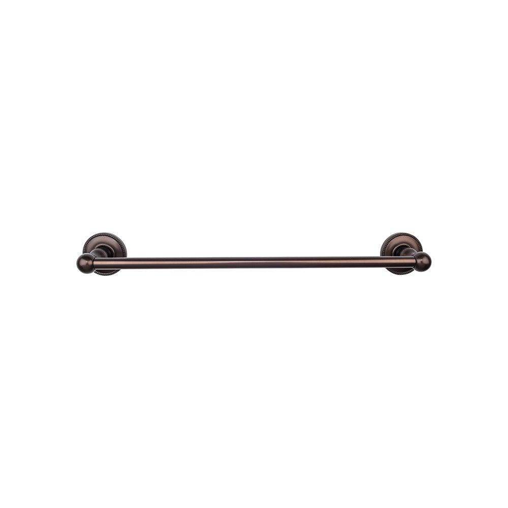 Edwardian Bath 30" Single Towel Rod - Beaded Backplate - Oil Rubbed Bronze - New York Hardware