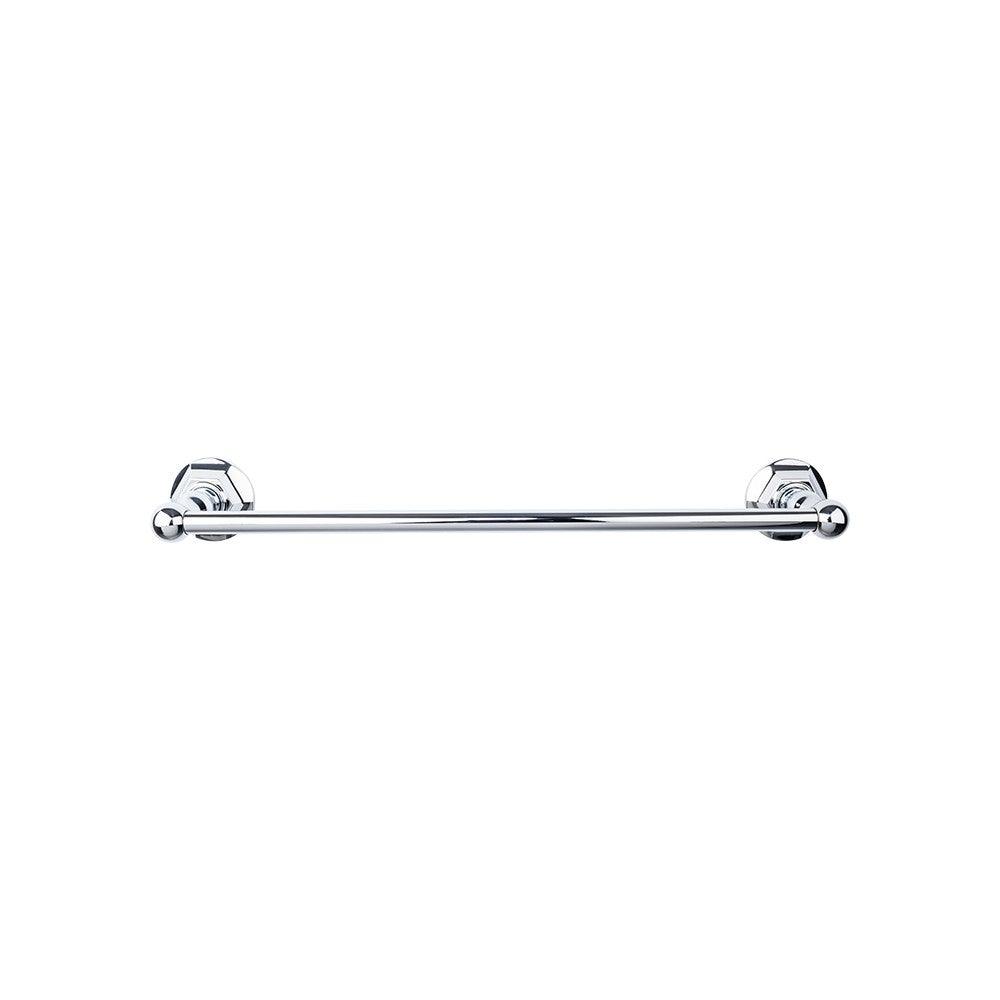Edwardian Bath 30" Single Towel Rod - Hex Backplate - Polished Chrome - New York Hardware
