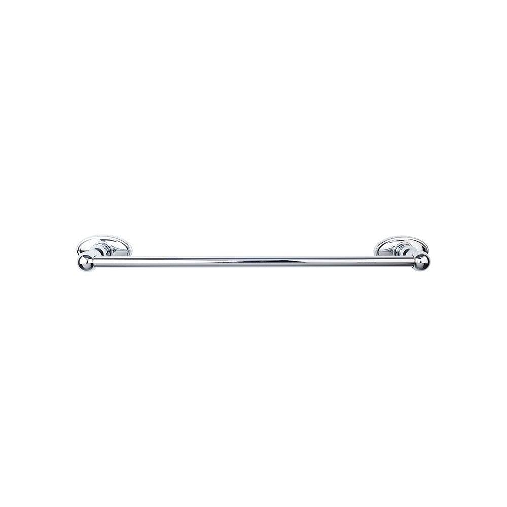Edwardian Bath 30" Single Towel Rod - Oval Backplate - Polished Chrome - New York Hardware