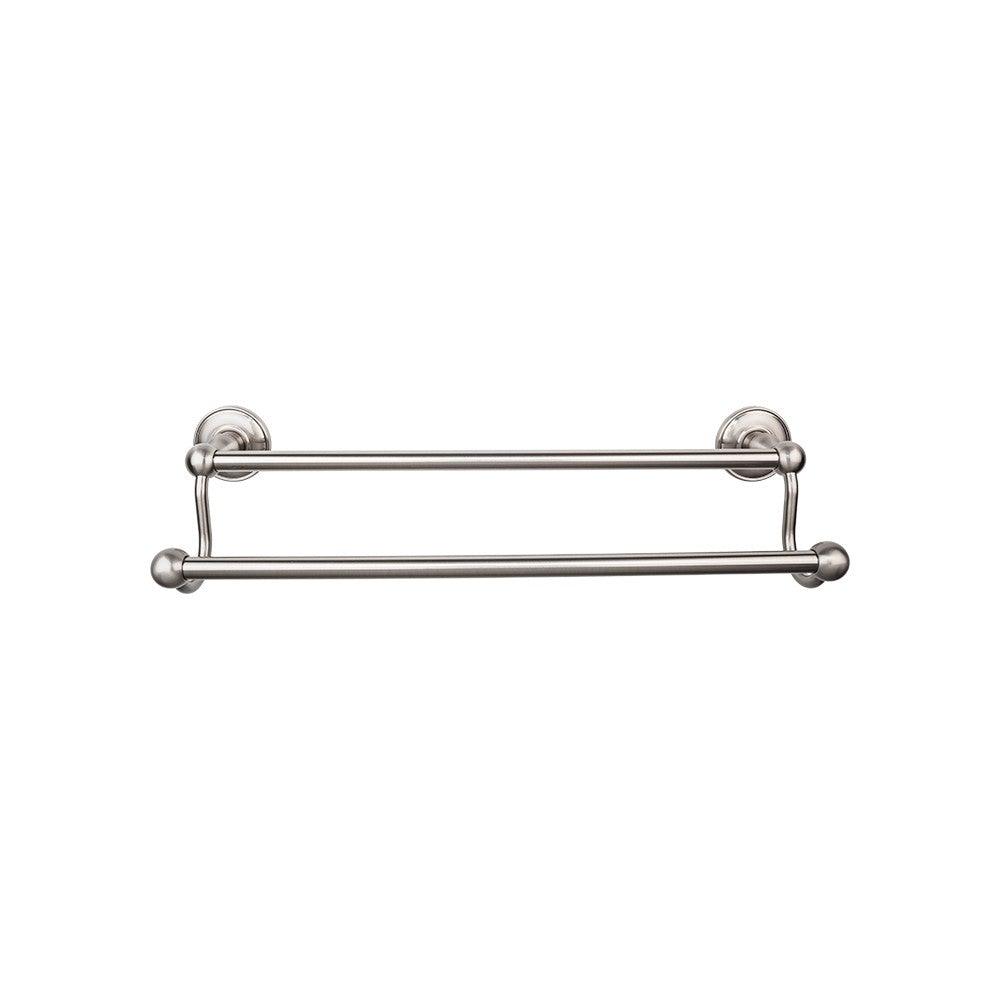 Edwardian Bath 30" Double Towel Rod - Smooth Backplate - Brushed Satin Nickel - New York Hardware