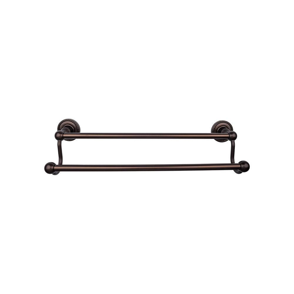 Edwardian Bath 30" Double Towel Rod - Rope Backplate - Oil Rubbed Bronze - New York Hardware
