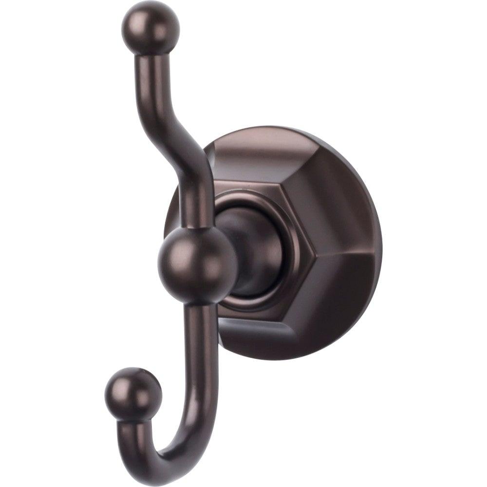 Edwardian Bath Double Hook - Hex Backplate - Oil Rubbed Bronze - New York Hardware