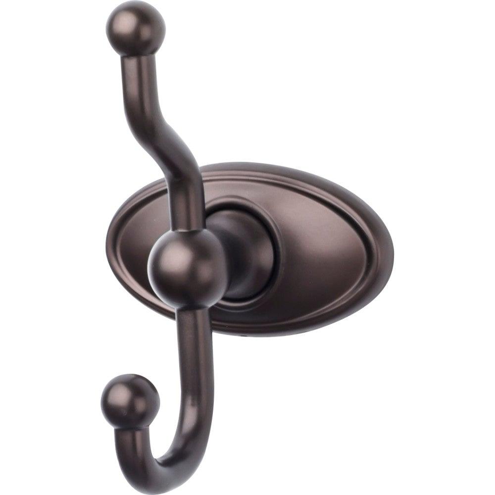 Edwardian Bath Double Hook - Oval Backplate - Oil Rubbed Bronze - New York Hardware