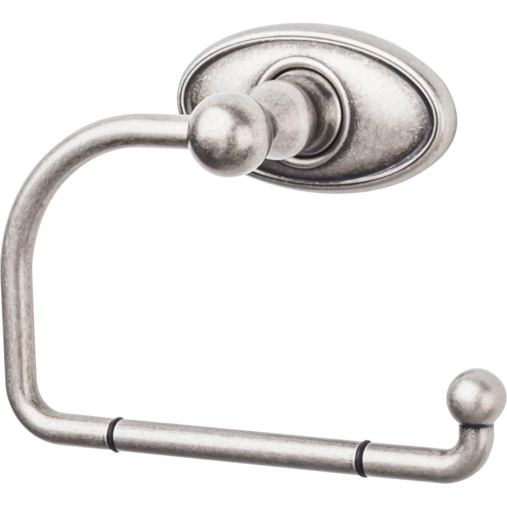 Edwardian Bath Tissue Hook - Oval Backplate - Antique Pewter - New York Hardware
