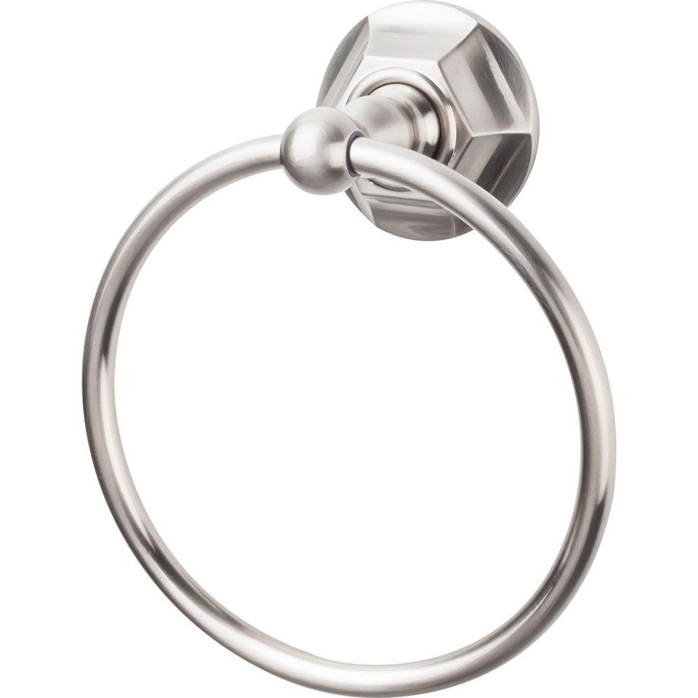 Edwardian Bath Ring - Hex Backplate - Brushed Satin Nickel - New York Hardware