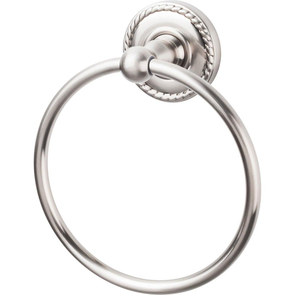 Edwardian Bath Ring - Rope Backplate - Brushed Satin Nickel - New York Hardware