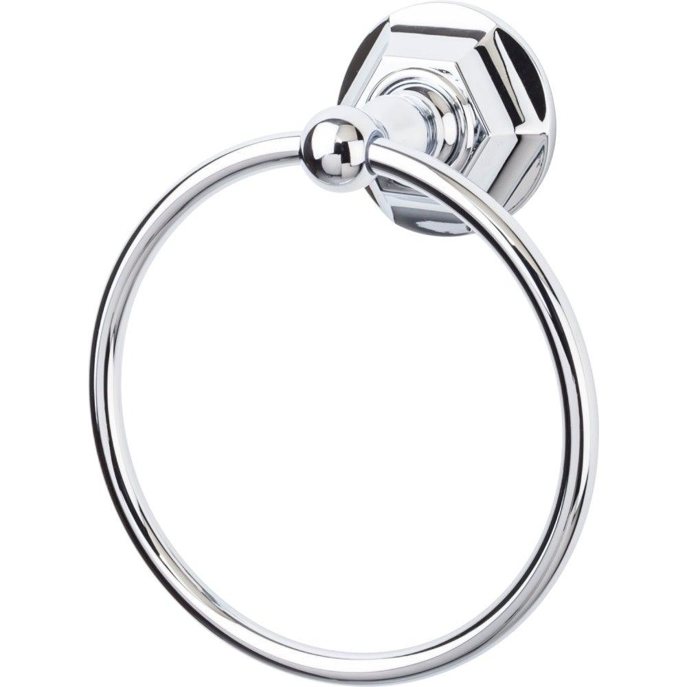 Edwardian Bath Ring - Hex Backplate - Polished Chrome - New York Hardware