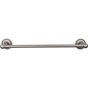 Edwardian Bath 18" Single Towel Rod - Rope Backplate - Antique Pewter - New York Hardware