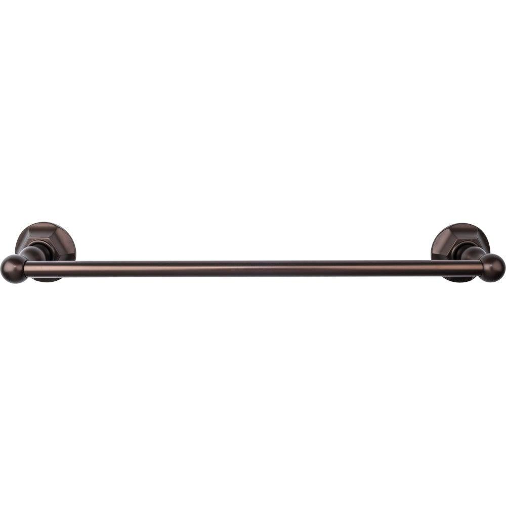 Edwardian Bath 18" Single Towel Rod - Hex Backplate - Oil Rubbed Bronze - New York Hardware