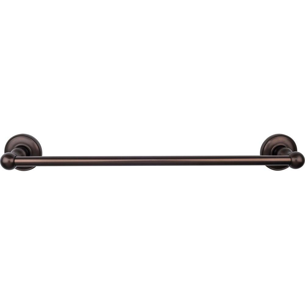 Edwardian Bath 18" Single Towel Rod - Smooth Backplate - Oil Rubbed Bronze - New York Hardware