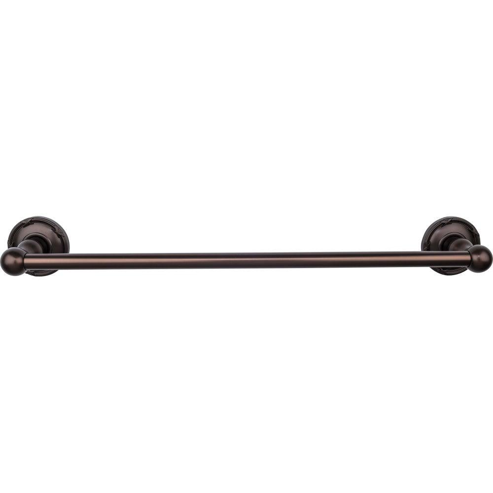 Edwardian Bath 18" Single Towel Rod - Ribbon Backplate - Oil Rubbed Bronze - New York Hardware