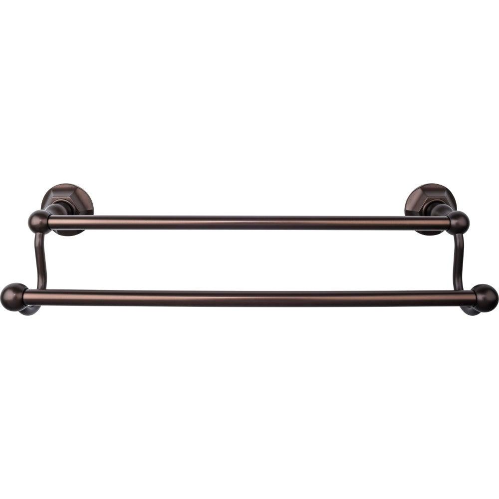 Edwardian Bath 18" Double Towel Rod - Hex Backplate - Oil Rubbed Bronze - New York Hardware