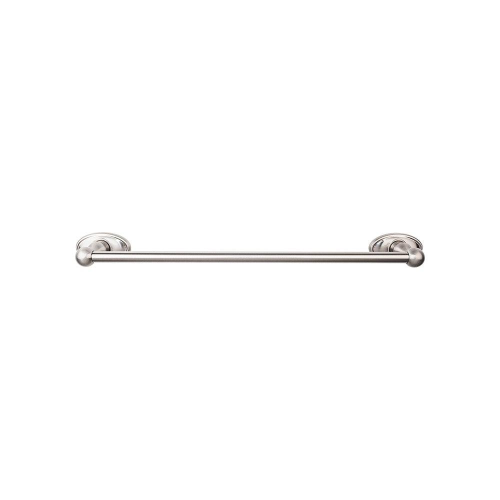 Edwardian Bath 24" Single Towel Rod - Oval Backplate - Brushed Satin Nickel - New York Hardware