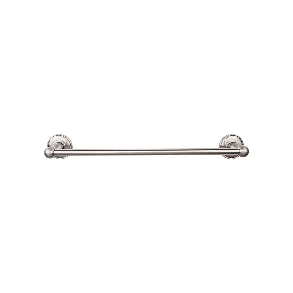 Edwardian Bath 24" Single Towel Rod - Smooth Backplate - Brushed Satin Nickel - New York Hardware