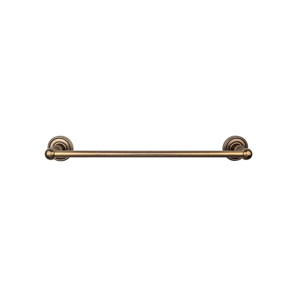 Edwardian Bath 24" Single Towel Rod - Rope Backplate - German Bronze - New York Hardware