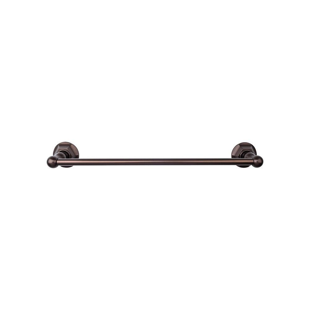 Edwardian Bath 24" Single Towel Rod - Hex Backplate - Oil Rubbed Bronze - New York Hardware