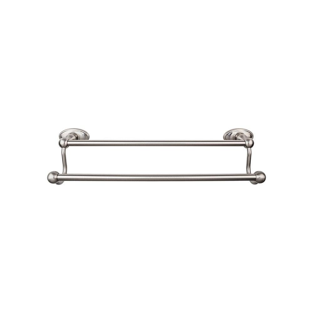 Edwardian Bath 24" Double Towel Rod - Oval Backplate - Brushed Satin Nickel - New York Hardware