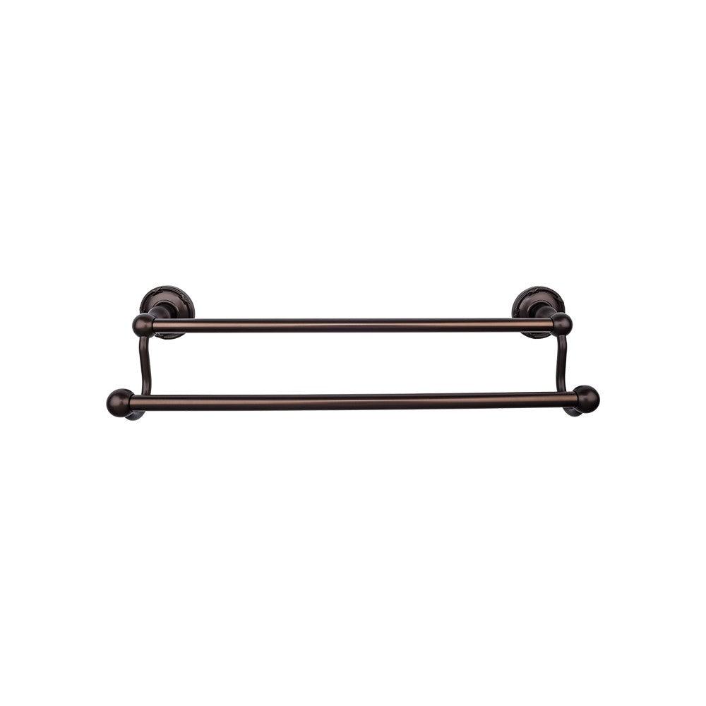 Edwardian Bath 24" Double Towel Rod - Ribbon Backplate - Oil Rubbed Bronze - New York Hardware