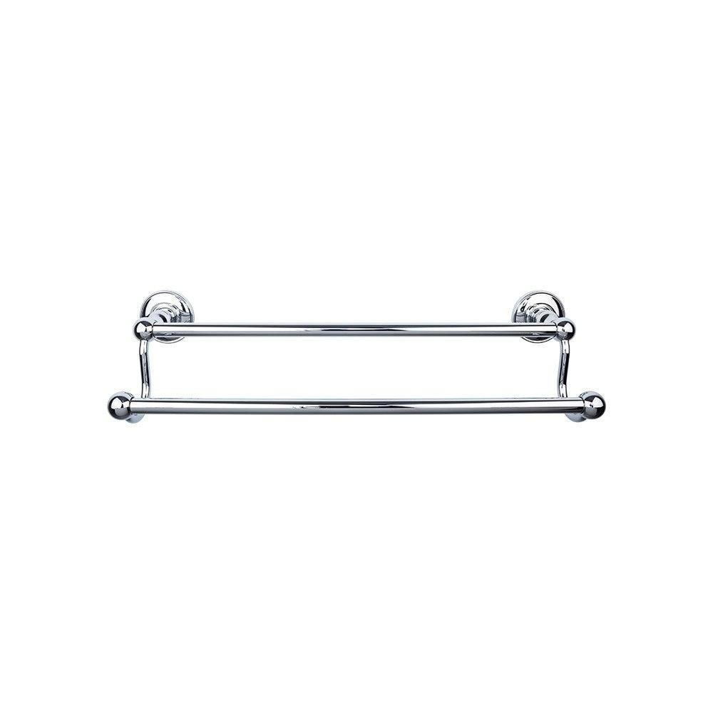 Edwardian Bath 24" Double Towel Rod - Smooth Backplate - Polished Chrome - New York Hardware