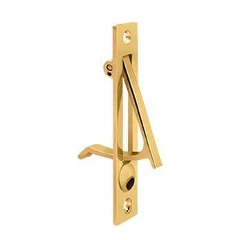 Edge Pull, 4" - PVD - Polished Brass - New York Hardware Online
