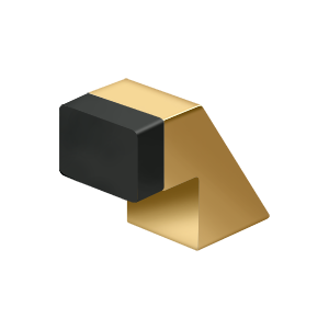 Small Solid Brass Contemporary Floor Door Bumper by Deltana -  - PVD Polished Brass - New York Hardware