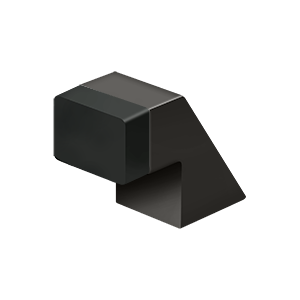 Small Solid Brass Contemporary Floor Door Bumper by Deltana -  - Oil Rubbed Bronze - New York Hardware