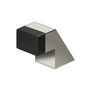Small Solid Brass Contemporary Floor Door Bumper by Deltana -  - Polished Nickel - New York Hardware