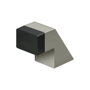 Small Solid Brass Contemporary Floor Door Bumper by Deltana -  - Brushed Nickel - New York Hardware