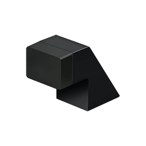 Small Solid Brass Contemporary Floor Door Bumper by Deltana -  - Paint Black - New York Hardware