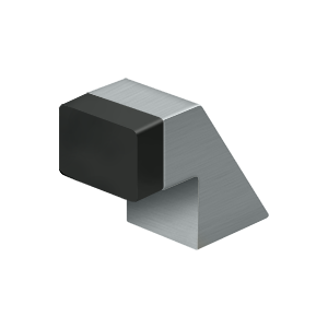 Small Solid Brass Contemporary Floor Door Bumper by Deltana -  - Brushed Chrome - New York Hardware