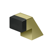 Small Solid Brass Contemporary Floor Door Bumper by Deltana -  - Unlacquered Brass - New York Hardware