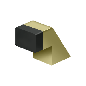 Small Solid Brass Contemporary Floor Door Bumper by Deltana -  - Unlacquered Brass - New York Hardware