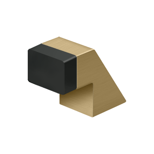 Small Solid Brass Contemporary Floor Door Bumper by Deltana -  - Brushed Brass - New York Hardware