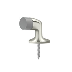 Bent Solid Brass Floor Door Bumper by Deltana -  - Polished Nickel - New York Hardware