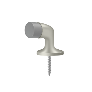 Bent Solid Brass Floor Door Bumper by Deltana -  - Brushed Nickel - New York Hardware