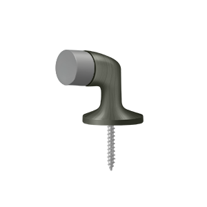 Bent Solid Brass Floor Door Bumper by Deltana -  - Antique Nickel - New York Hardware