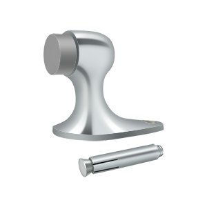 Smooth Solid Brass Floor Door Bumper by Deltana -  - Polished Chrome - New York Hardware