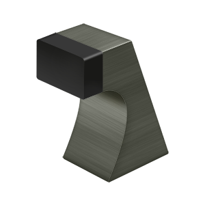 Large Solid Brass Contemporary Floor Door Bumper by Deltana -  - Antique Nickel - New York Hardware