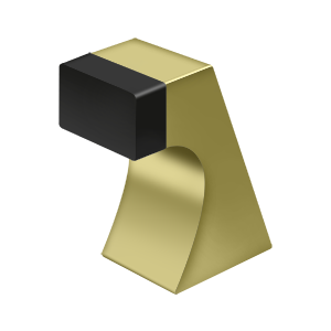 Large Solid Brass Contemporary Floor Door Bumper by Deltana -  - Polished Brass - New York Hardware
