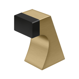 Large Solid Brass Contemporary Floor Door Bumper by Deltana -  - Brushed Brass - New York Hardware
