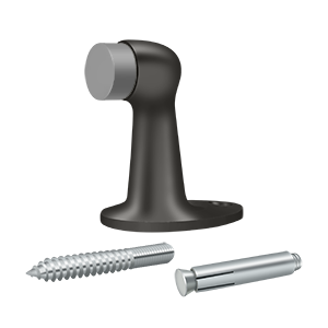 Long Solid Brass Floor Door Bumper by Deltana -  - Oil Rubbed Bronze - New York Hardware