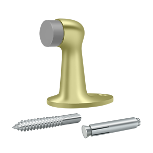 Long Solid Brass Floor Door Bumper by Deltana -  - Unlacquered Brass - New York Hardware