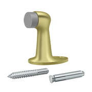 Long Solid Brass Floor Door Bumper by Deltana -  - Polished Brass - New York Hardware