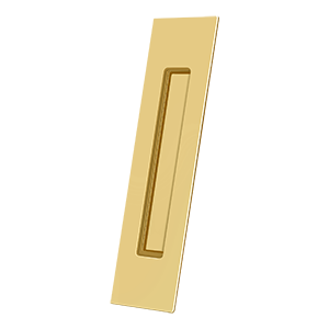 Long Rectangle HD Flush Pull by Deltana -  - PVD Polished Brass - New York Hardware