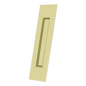 Long Rectangle HD Flush Pull by Deltana -  - Unlacquered Brass - New York Hardware
