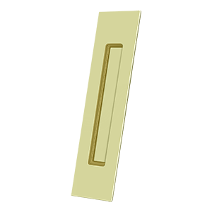 Long Rectangle HD Flush Pull by Deltana -  - Polished Brass - New York Hardware