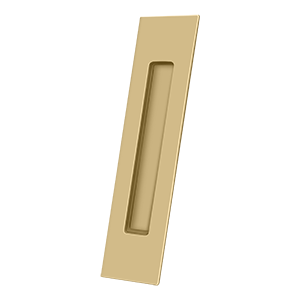 Long Rectangle HD Flush Pull by Deltana -  - Brushed Brass - New York Hardware
