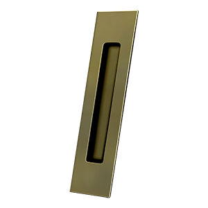 Long Rectangle HD Flush Pull by Deltana -  - Antique Brass - New York Hardware