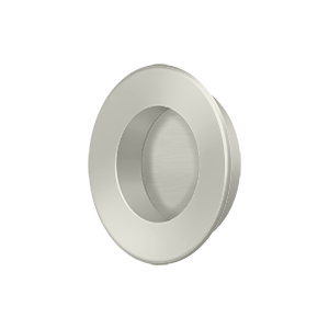 Modern Round HD Flush Pull by Deltana - 1-7/8" - Brushed Nickel - New York Hardware